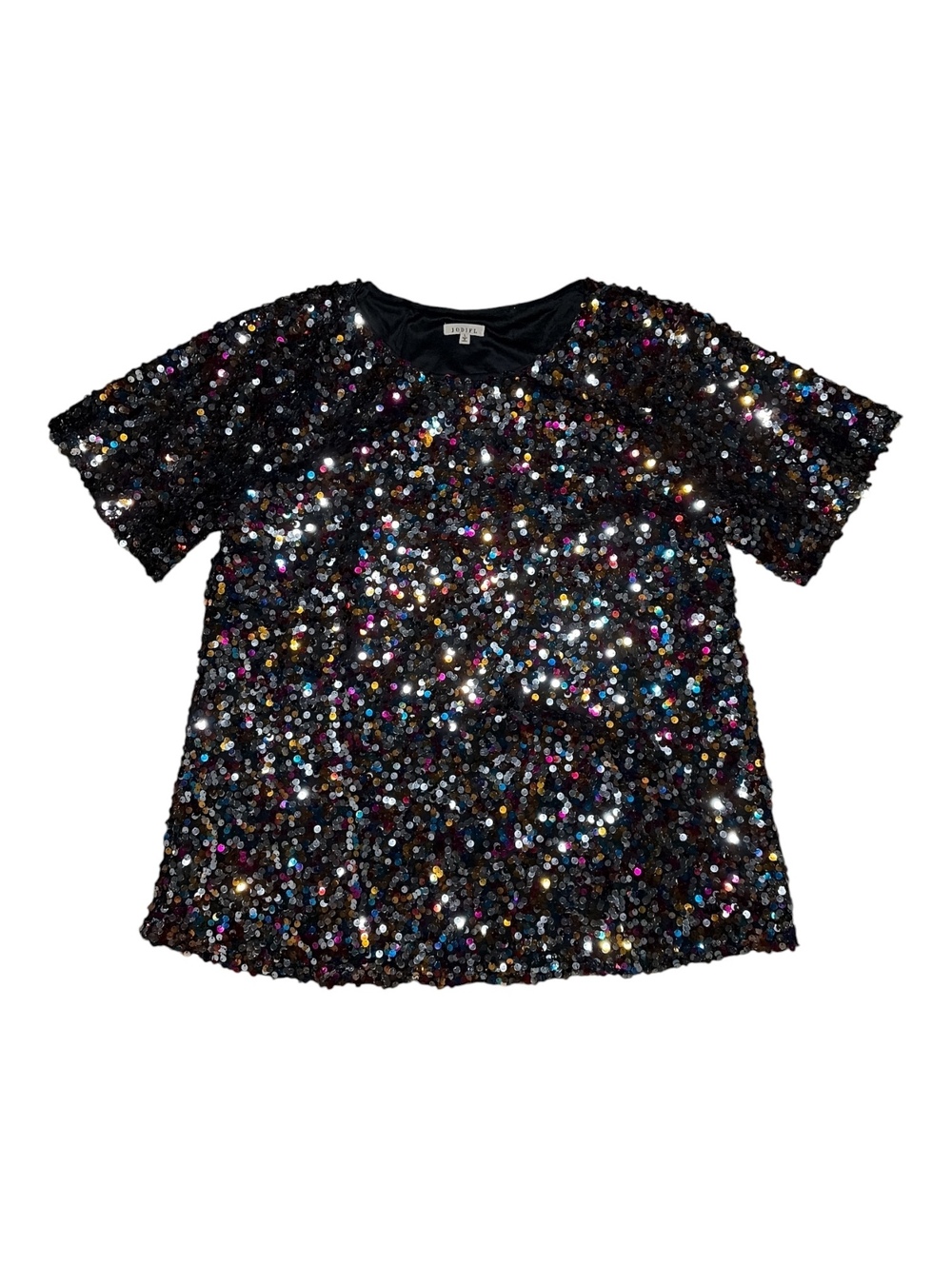 Jodifl Size Large Multicolor Sequin Blouse